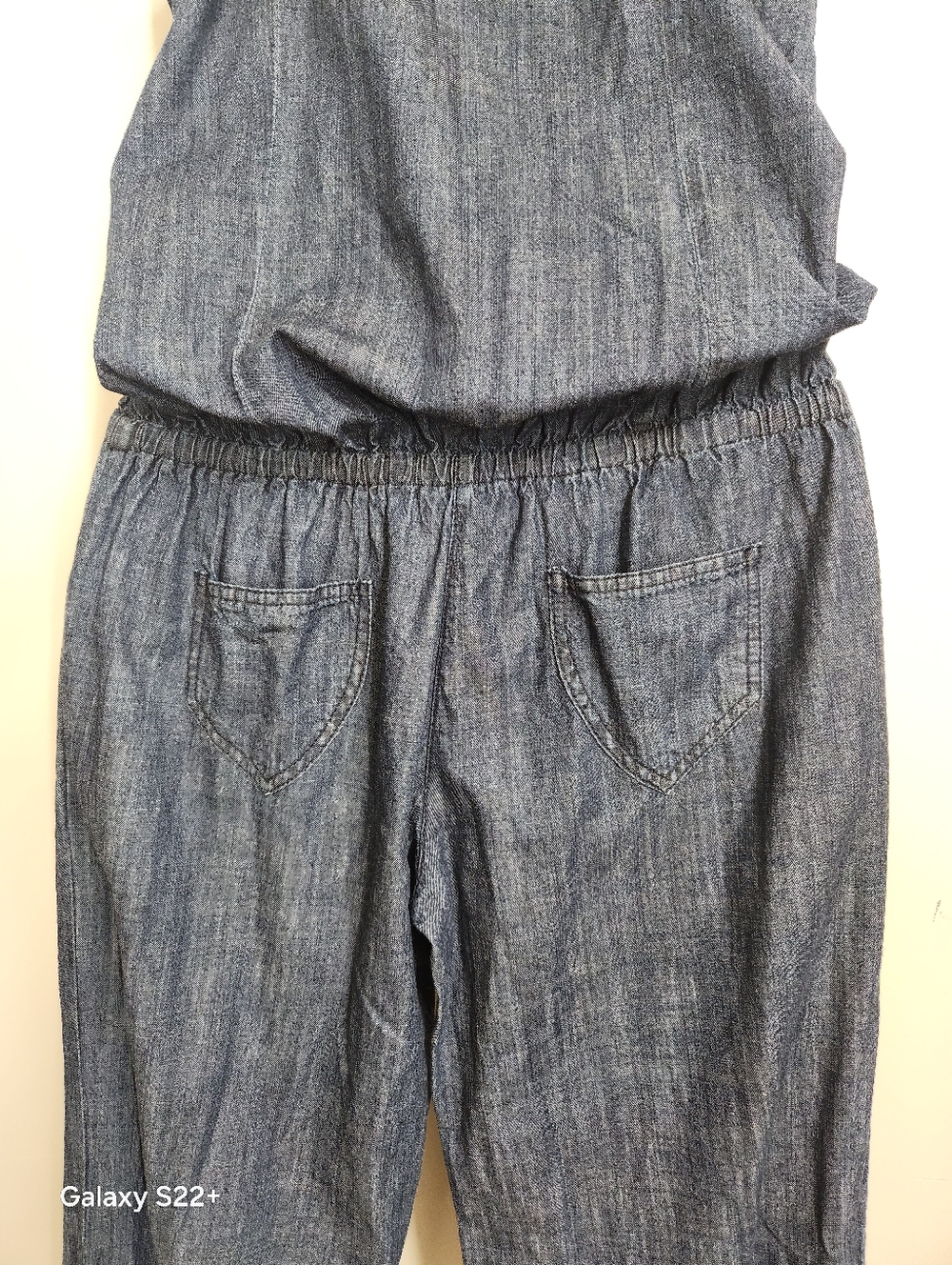 Sleeveless Denim Jumpsuit # B16